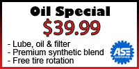 Coupon expires 4/30/11 $16.95 Oil Change Special